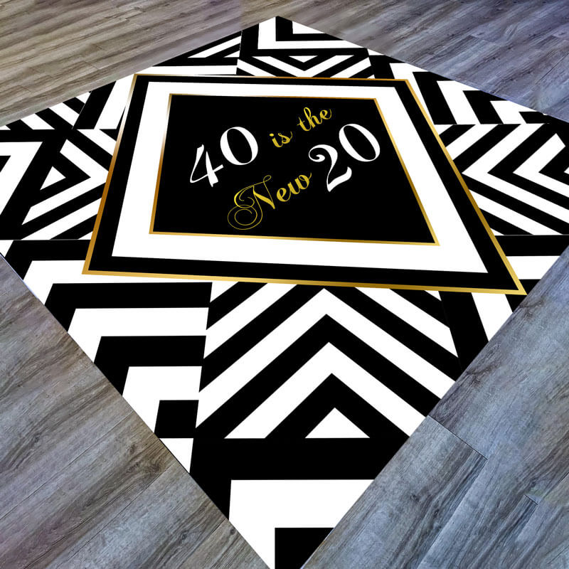 40 Is the New 20 Birthday Floor Decal-ubackdrop