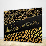 40th Birthday Black and Gold Backdrop for Him