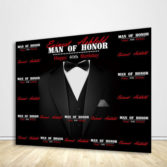 40th Birthday Ideas for Men/Husband, Man Of Honor Backdrop-ubackdrop