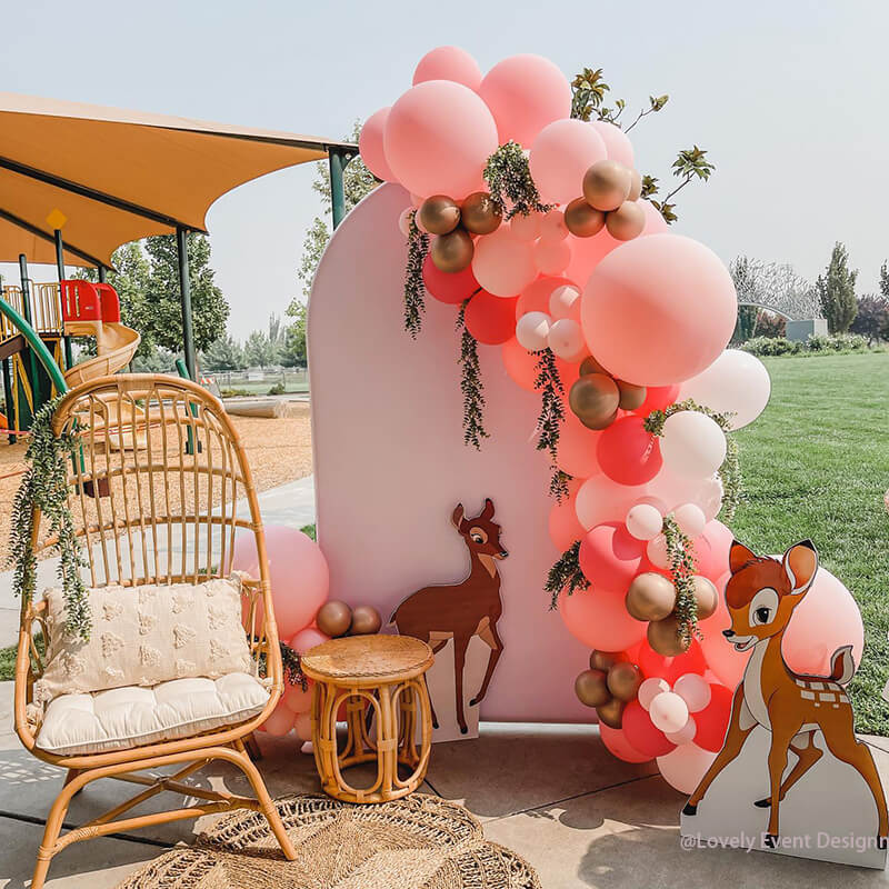 4x7ft Chiara Arched Backdrop Frame Custom Arched Wall Backdrop Cover for Party Decoration-ubackdrop