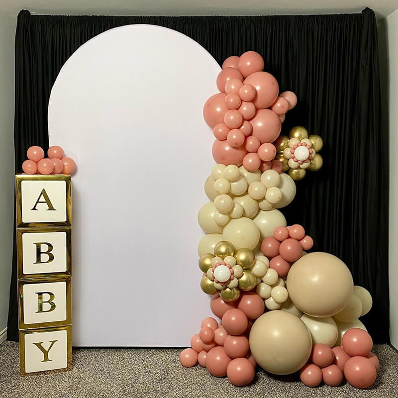4x7ft Chiara Arched Backdrop Frame Custom Arched Wall Backdrop Cover for Party Decoration-ubackdrop