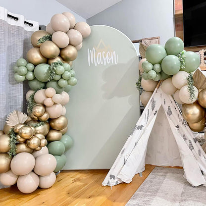 4x7ft Chiara Arched Backdrop Frame Custom Arched Wall Backdrop Cover for Party Decoration-ubackdrop