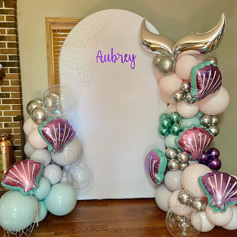 4x7ft Chiara Arched Backdrop Frame Custom Arched Wall Backdrop Cover for Party Decoration-ubackdrop