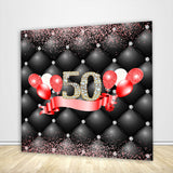 50th Birthday Backdrop Rose Gold