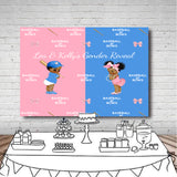 Baseball or Bows Gender Reveal Backdrop