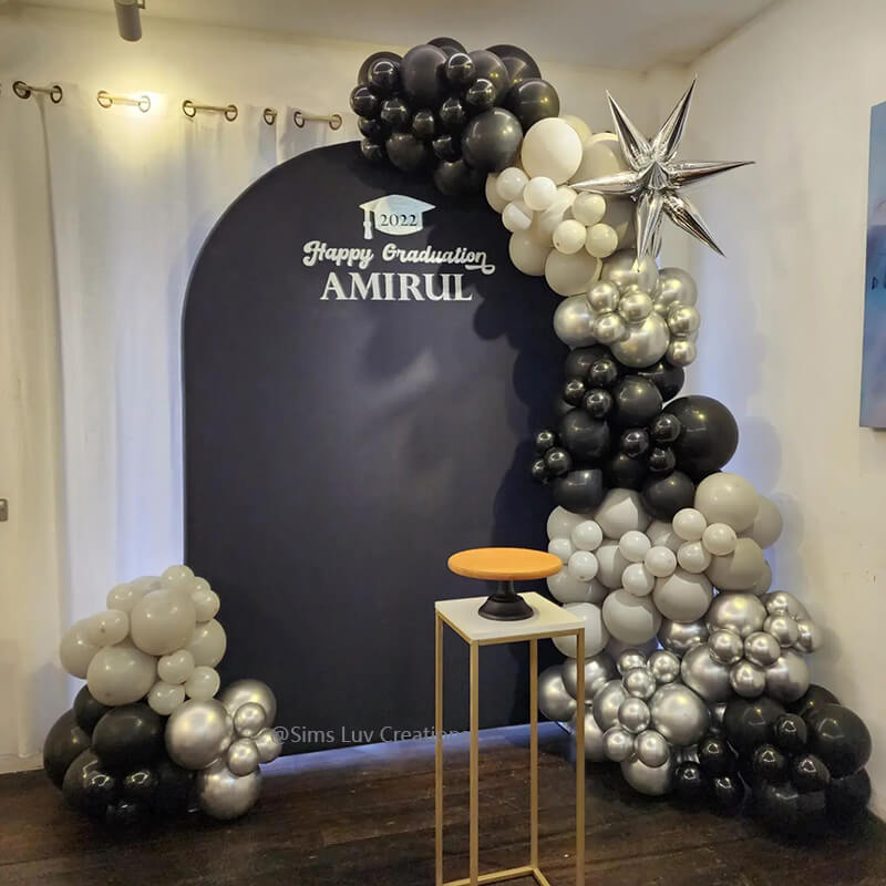 5X7ft Chiara Arched Backdrop Custom Arched Wall Backdrop Cover for Party Decoration-ubackdrop