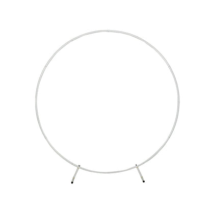 6.5 Ft Round Aluminum Wedding Arch Photo Booth Backdrop Stand-ubackdrop