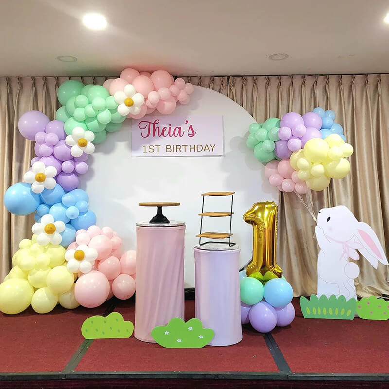 6.5ft Circle Stand + Circle Cover + 3 Cylinders + 3 Cylinders Covers-ubackdrop