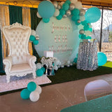60th Birthday Party Round Backdrop Cover