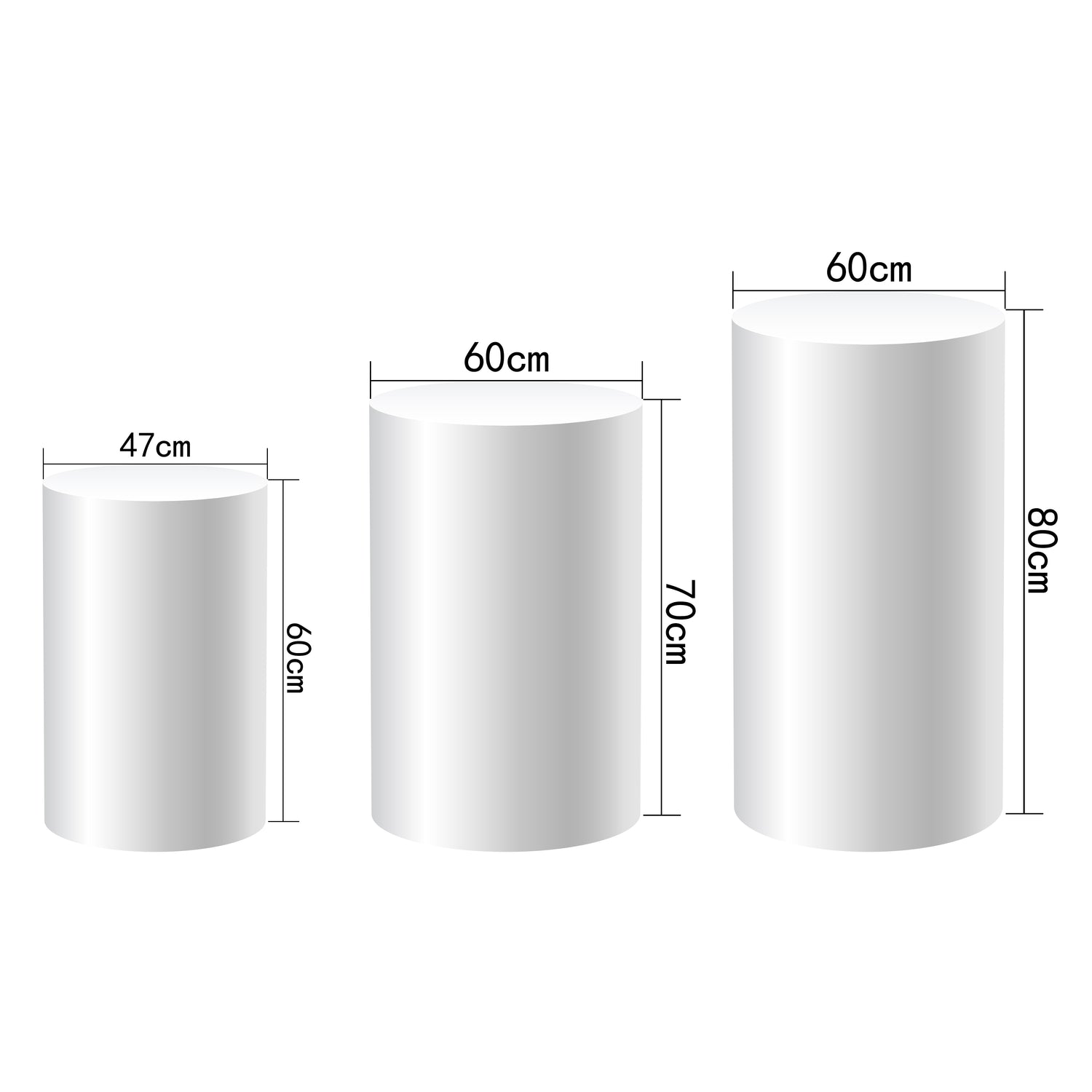 Custom Round Backdrop Plus Printed Fabric Pedestal Covers-ubackdrop