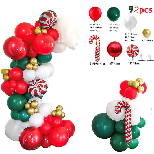 92 Pcs Christmas Balloon Garland Arch Kit-ubackdrop