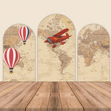 Adventure Awaits Baby Shower Arched Walls Backdrop