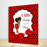 African American Ladybug Baby Shower Backdrop