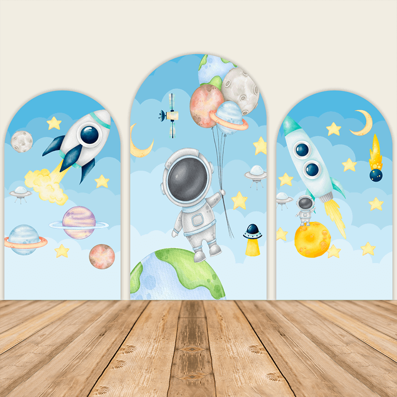 Astronaut Theme Chiara Backdrop Arched Wall Covers ONLY-ubackdrop
