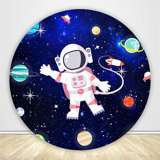Astronaut Themed Birthday Party Backdrop-ubackdrop