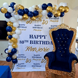 Step and Repeat Birthday Backdrop - Designed, Printed & Shipped