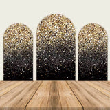 Black Gold Glitter Arched Wall Cover
