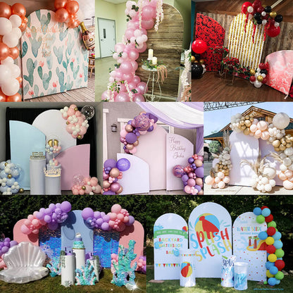 Pink Theme Birthday Party Decoration Chiara Backdrop Arched Wall Covers ONLY-ubackdrop