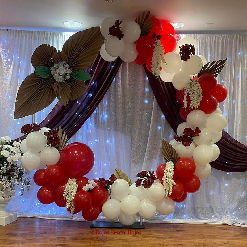 Party & Hoop Balloon Circle Loop Flower Arch Photo Booth Backdrop Stand Round Backdrop-ubackdrop