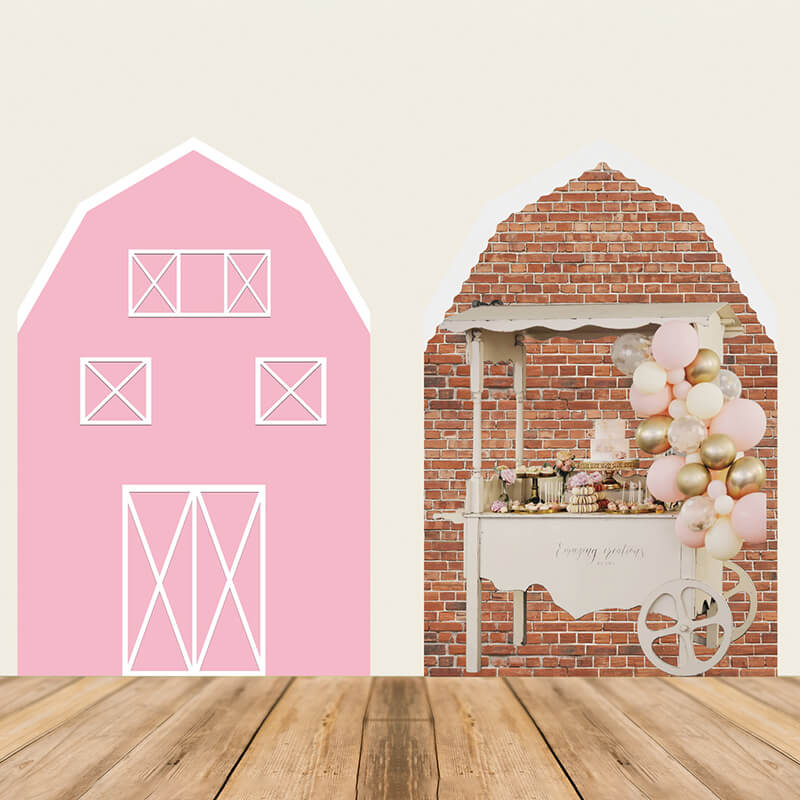 5.3x8ft Barn Backdrop Frame | Party Decoration Prop Stand-ubackdrop