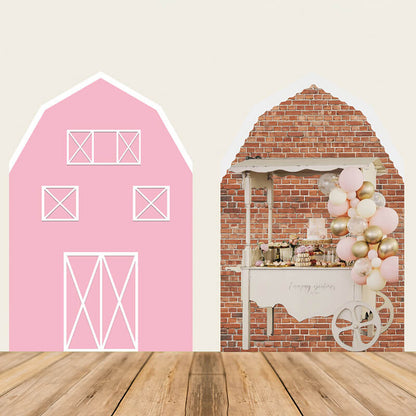 5.3x8ft Barn Backdrop Frame | Party Decoration Prop Stand-ubackdrop