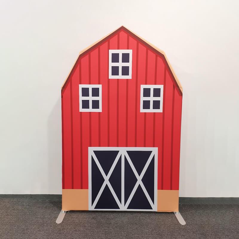5.3x8ft Barn Backdrop Frame | Party Decoration Prop Stand-ubackdrop