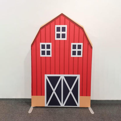 5.3x8ft Barn Backdrop Frame | Party Decoration Prop Stand-ubackdrop