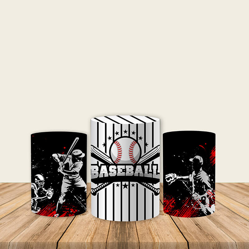 Baseball Party Printed Fabric Pedestal Cover-ubackdrop