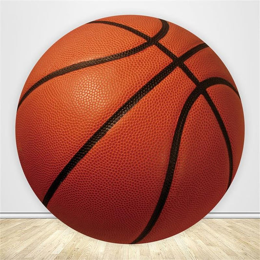 Basketball Round Backdrop Cover Sports Theme Party Backdrop-ubackdrop