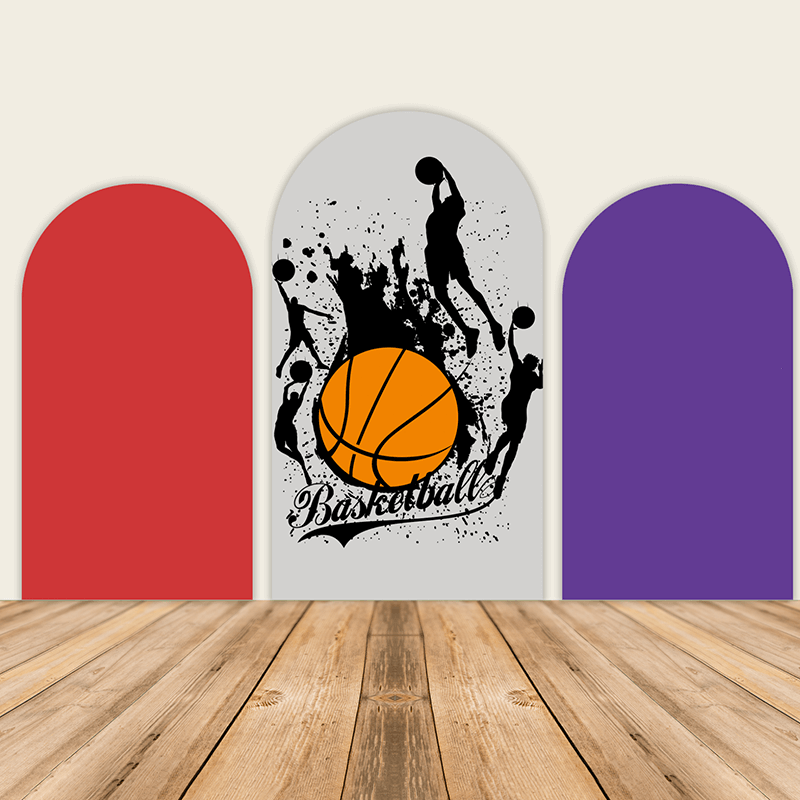 Basketball Theme Chiara Backdrop Arched Wall Covers ONLY-ubackdrop