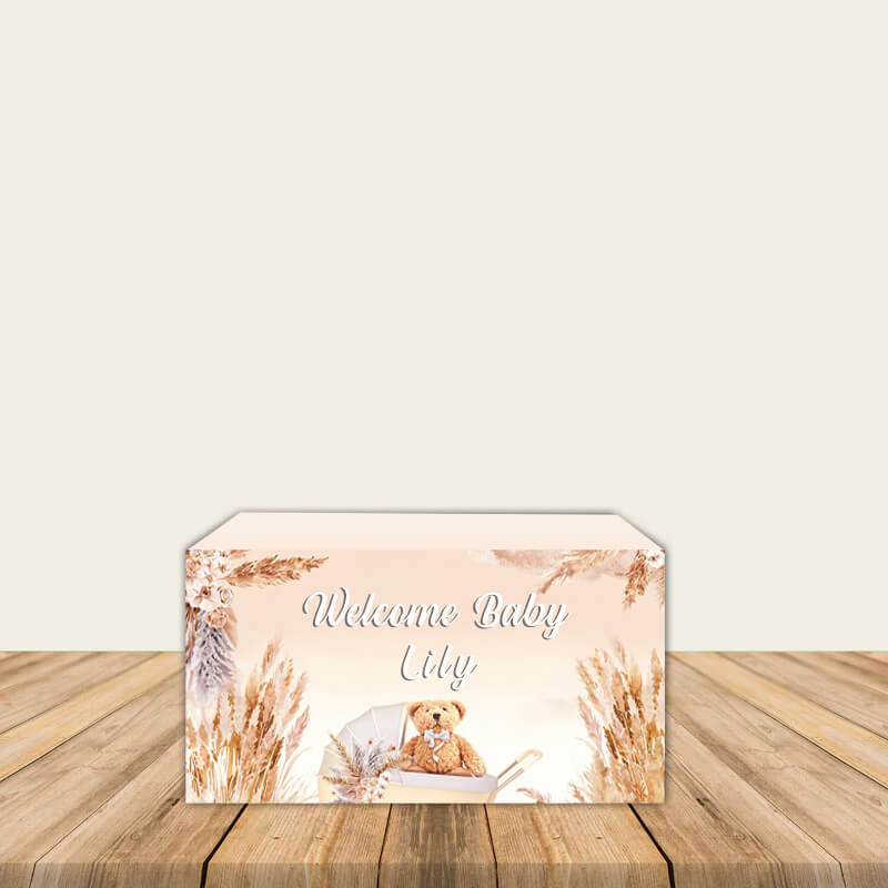 Bear Baby Shower Tablecloth Custom Made Table Cover-ubackdrop