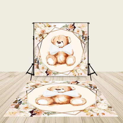 Personalized Bear Theme Floor Decal Stickers-ubackdrop