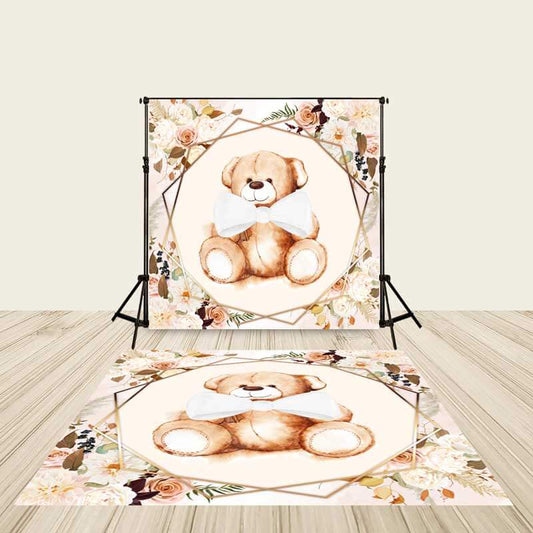 Personalized Bear Theme Floor Decal Stickers-ubackdrop