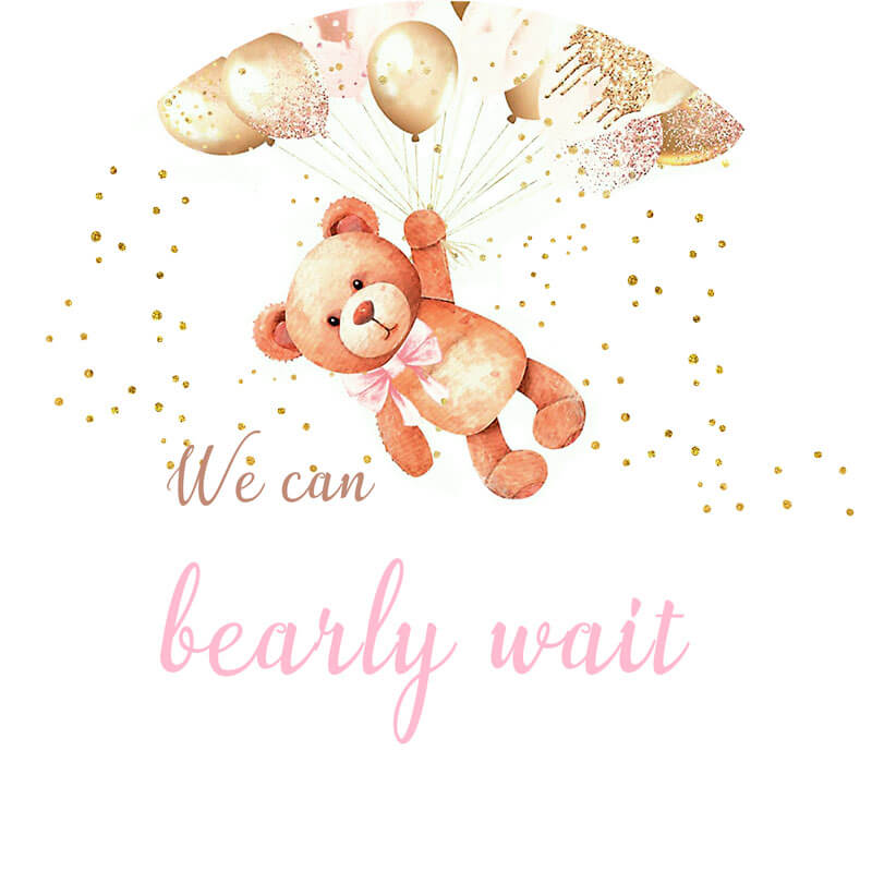Bear Theme Round Backdrop | Baby Shower Decoration-ubackdrop