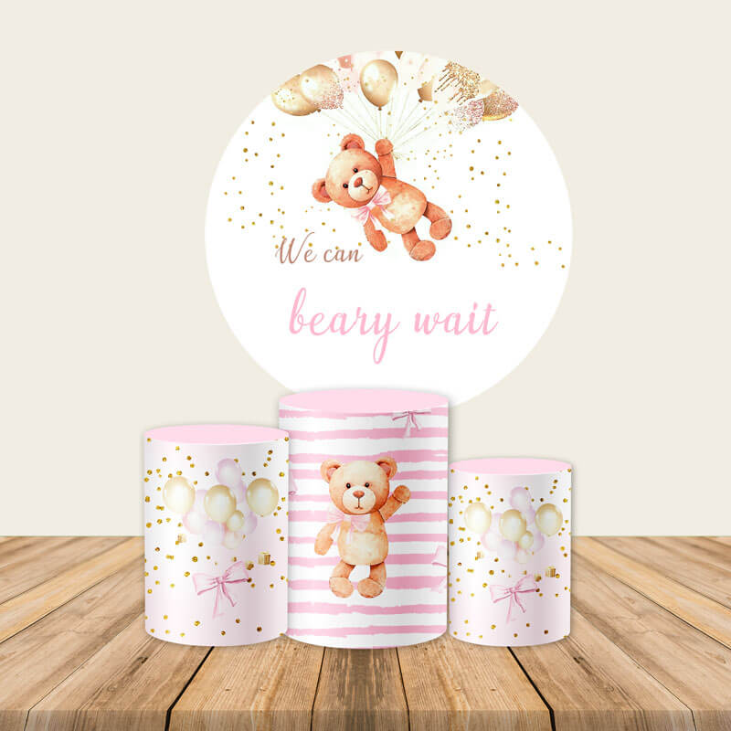 Bear Theme Round Backdrop | Baby Shower Decoration-ubackdrop