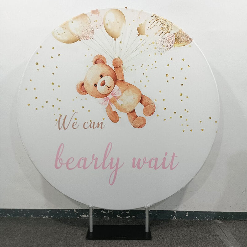 Bear Theme Round Backdrop | Baby Shower Decoration-ubackdrop