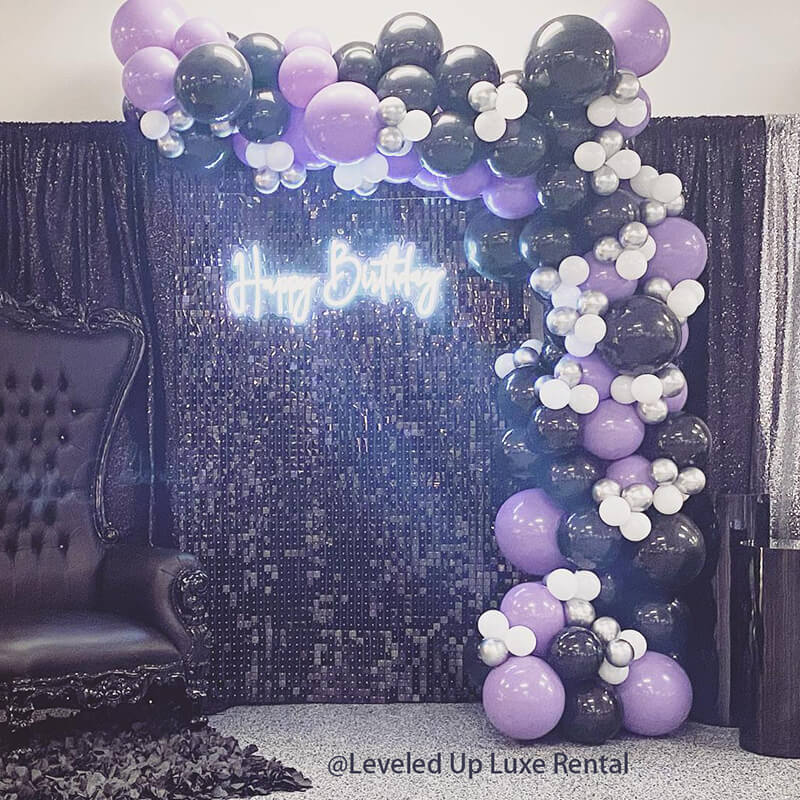 Black Shimmer Wall Panels – Easy Setup Wedding/Event/Theme Party Decorations-ubackdrop