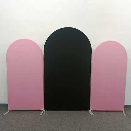 Black Pink Arch Wall Covers Birthday Party Decoration-ubackdrop