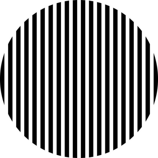 Black and White Stripes Round Backdrop-ubackdrop