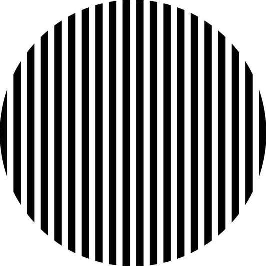 Black and White Stripes Round Backdrop-ubackdrop