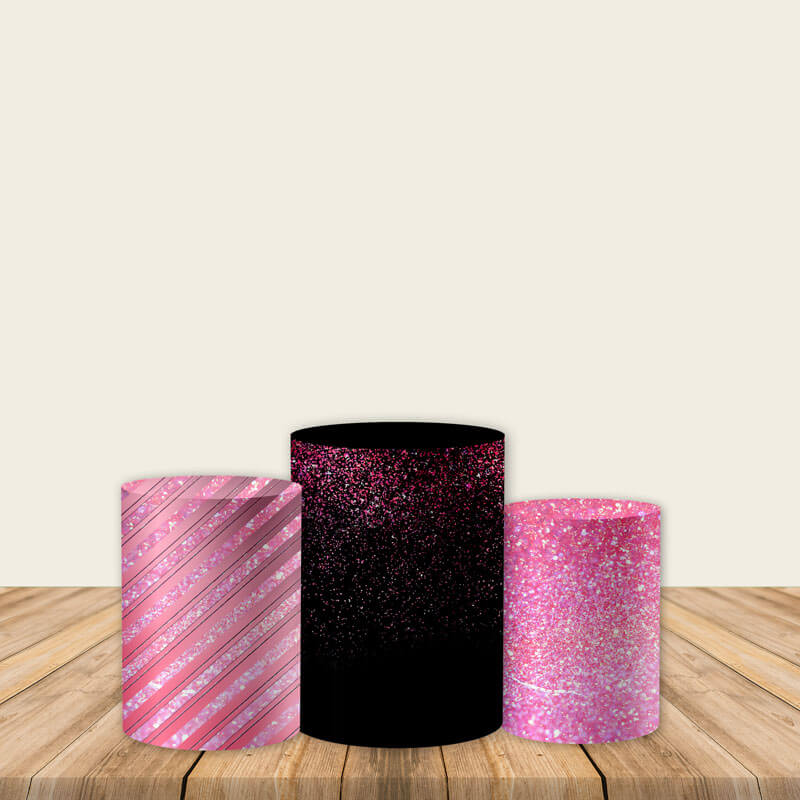Bling Bling Birthday Fabric Pedestal Covers-ubackdrop