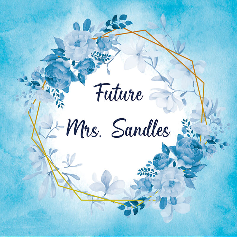 Blue Bridal Shower Tension Fabric Backdrop Frame with Cover-ubackdrop