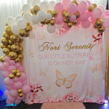 Butterfly Baby Shower Backdrop - Designed, Printed & Shipped