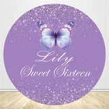 Butterfly Theme Birthday Circle Backdrop Cover