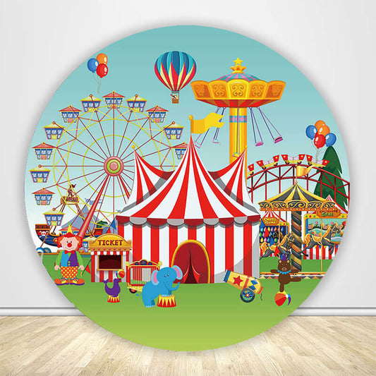 Carnival Circus Circle Backdrop Cover-ubackdrop