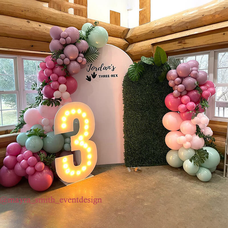 4x7ft Chiara Arched Backdrop Frame Custom Arched Wall Backdrop Cover for Party Decoration-ubackdrop