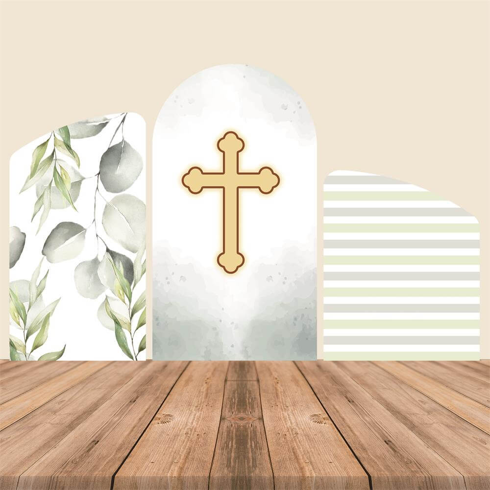 Christening Baptism Chiara Arched Wall Covers-ubackdrop