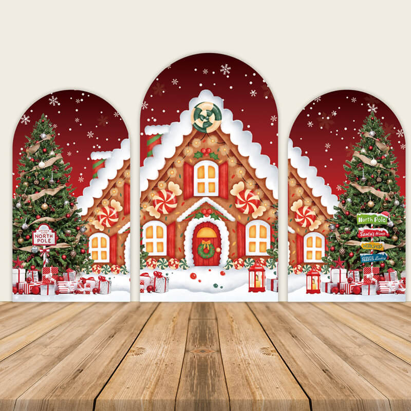 Christmas Gingerbread House Chiara Arched Wall Covers – ubackdrop