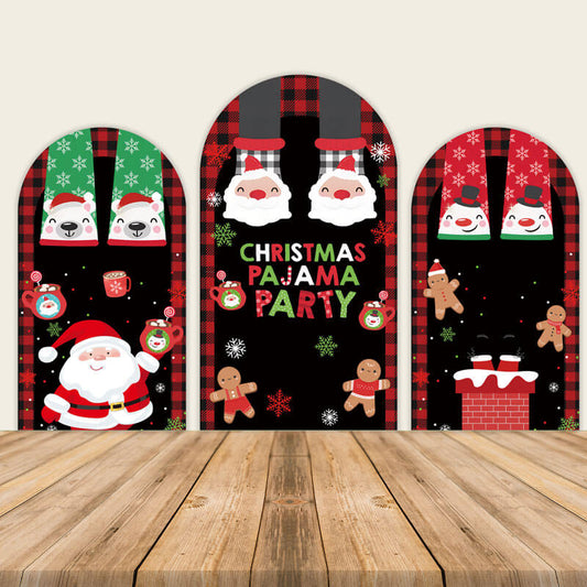 Christmas Pajama Party Chiara Arched Wall Covers-ubackdrop
