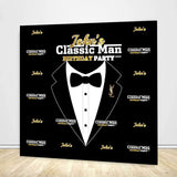 Classic Man Theme Birthday Party Backdrop